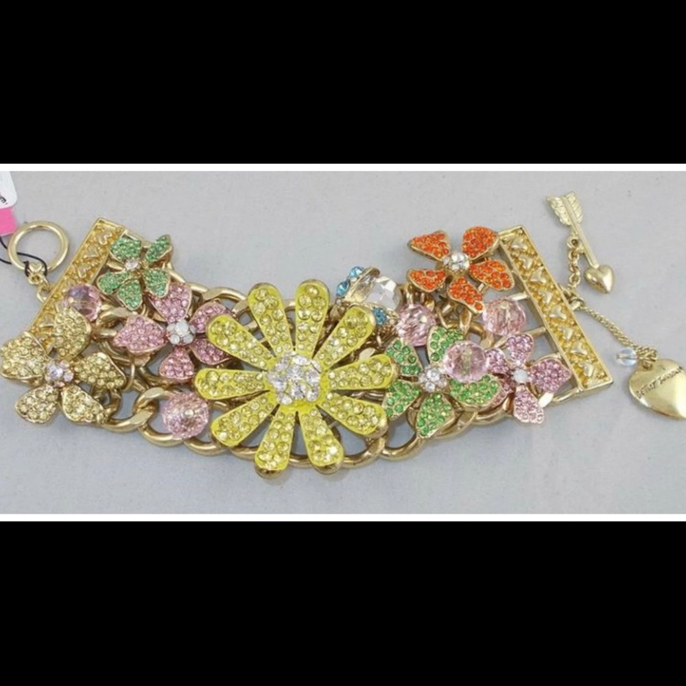Betsey Johnson Flower Boost Statement Bracelet